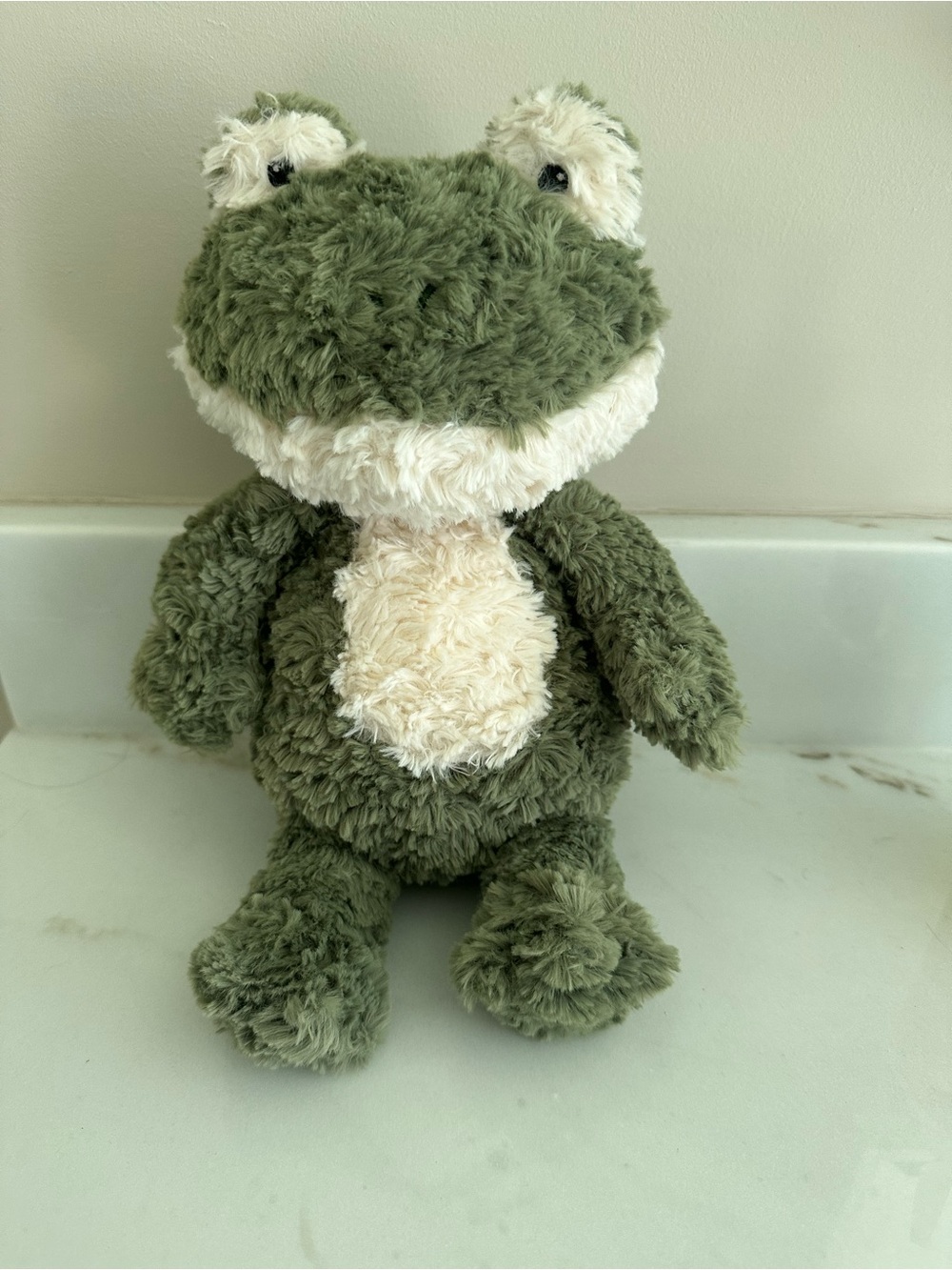 Plush Frog Small Plush Toy - Green and Cream